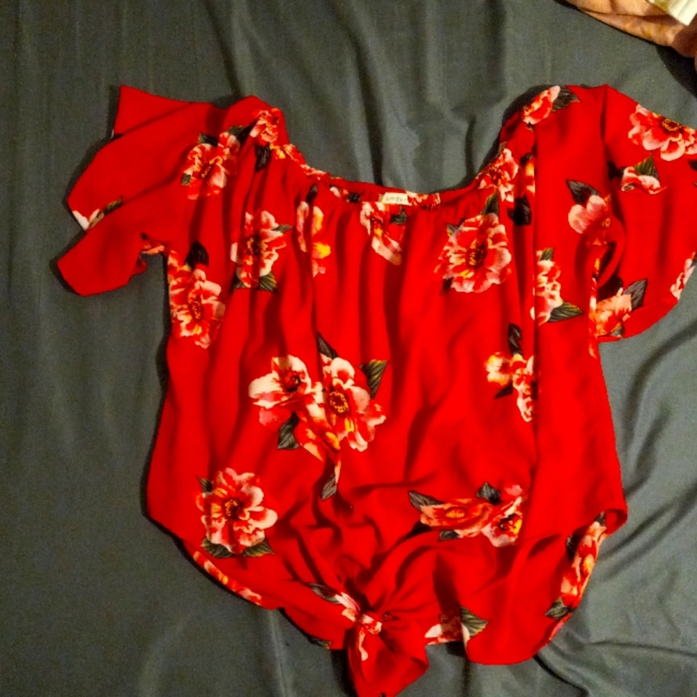 Shein floral blouse